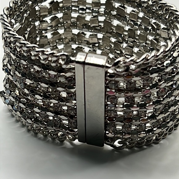 Vintage Clear Rhinestone Bling Bracelet - Picture 8 of 17